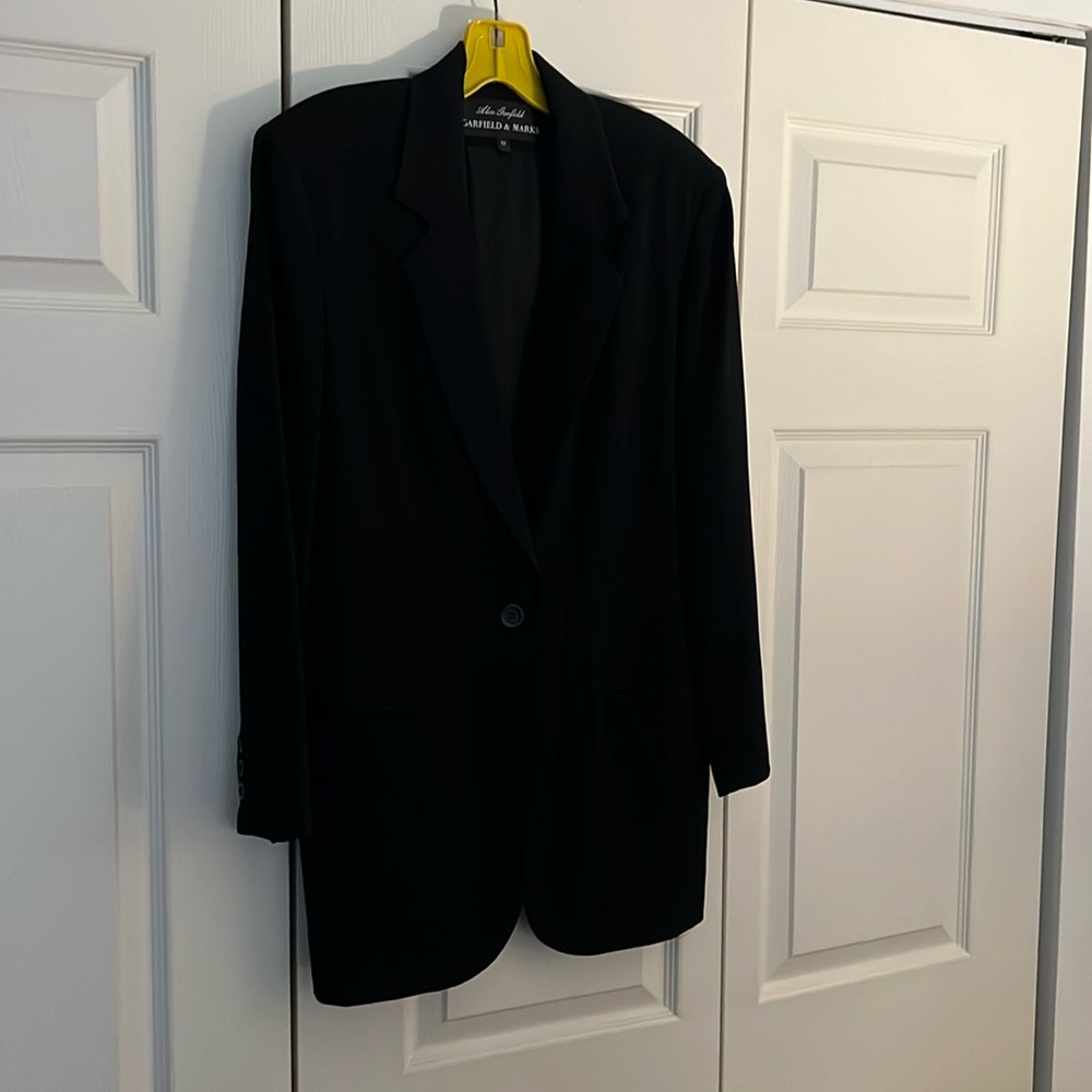 Garfield and Marks black suit jacket. Size 12 matches, the trousers.